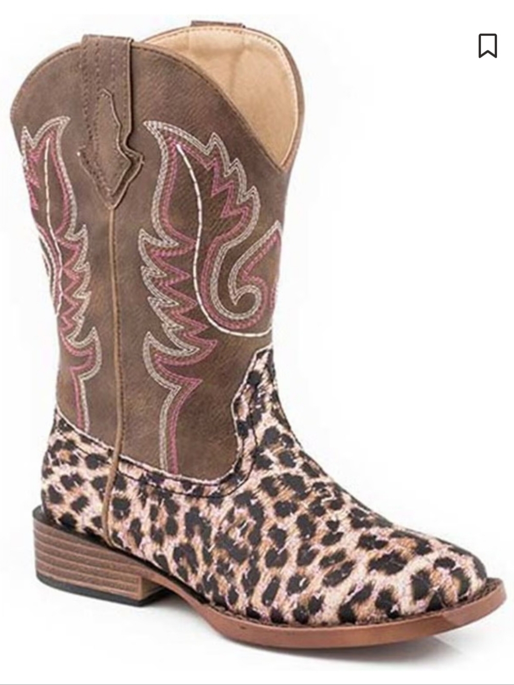 Roper Cowboy Boots Brown Pink Size 3